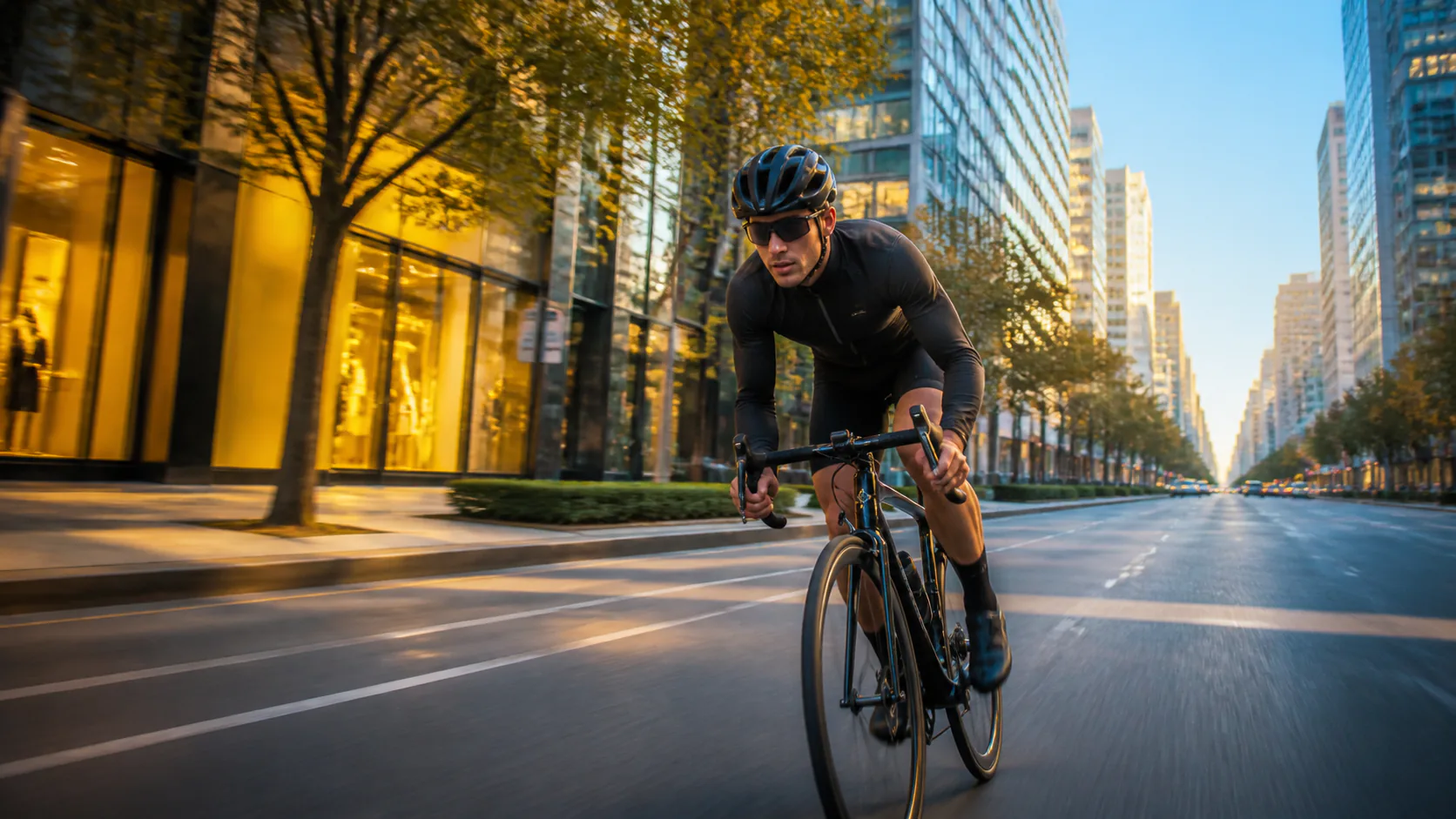 Kling 3.0 Turbo fast motion preview of a cyclist in a city