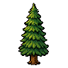 Pixel tileset generator 示例：96×96 像素透明底松树场景物件
