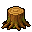 Pixel tileset generator 示例：32×32 像素透明底树桩物件